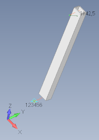 one single bar with common offset at node A en B;
loading: one nodal force;
boundary condition: clamped on one node