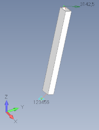 one single bar with different offset applied on node A and B
loading: one nodal force on node B
boundary condition: clamped on node A