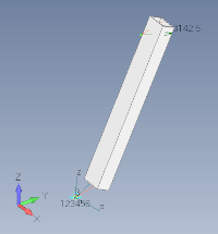 one single bar with common offset at node A en B and both nodes defined in local coordinate system 3;
loading: one nodal force;
boundary condition: clamped on one node